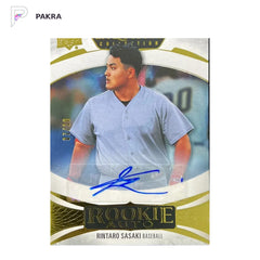 2025 Upper Deck Exquisite #RA-RS Rintaro Sasaki RC Rookie Auto 7/10 shown on a white PAKRA background.