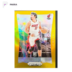 2023-24 Panini Prizm Deca #129 Jaime Jaquez Jr. RC - Gold Prizm 05/10 SSP shown on a white PAKRA background.