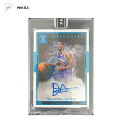 2018-19 Panini Impeccable Black Box #IR-DAY Deandre Ayton Auto 1/1 Sealed shown on a white PAKRA background.