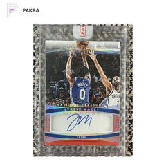 Panini NT Viewpoint Signatures International Red Tyrese Maxey AUTO 1/8 shown on a white PAKRA background.