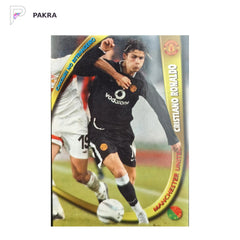 Cristiano Ronaldo 2004 Panini Sports Mega Craques #132 Man United Very New shown on a white PAKRA background.