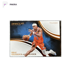 2024-25 Panini Immaculate Shai Gilgeous-Alexander SGA 2/3 Jersey Number shown on a white PAKRA background.