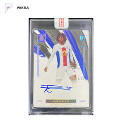 2020-21 Panini Impeccable EPL Silver Eberechi Eze RC Auto 24/25 Sealed shown on a white PAKRA background.