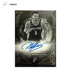 2025-26 Topps Midnight Sun Equinox #MS-VW Victor Wembanyama Auto 4/20 shown on a white PAKRA background.