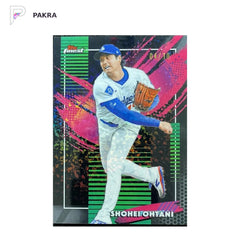 2026 Topps Finest Rare Black Mini Diamond #250 Shohei Ohtani 4/10 Dodgers shown on a white PAKRA background.