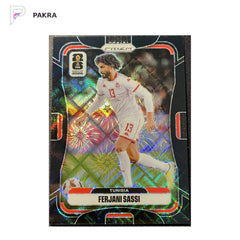 2026 Prizm Fifa World Cup Ferjani Sassi 1/1 black Celestial Lattice #425 shown on a white PAKRA background.