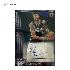 2025-26 Topps Flagship Real Black Rainbow Nique Clifford RC Rookie Auto /10 shown on a white PAKRA background.