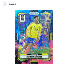 2026 Panini Prizm FIFA Davinson Sánchez 1/1 COLOMBIA #187 shown on a white PAKRA background.