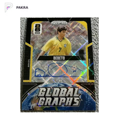 Panini 2026 Prizm FIFA World Cup Bebeto brazil Auto 1/1 shown on a white PAKRA background.