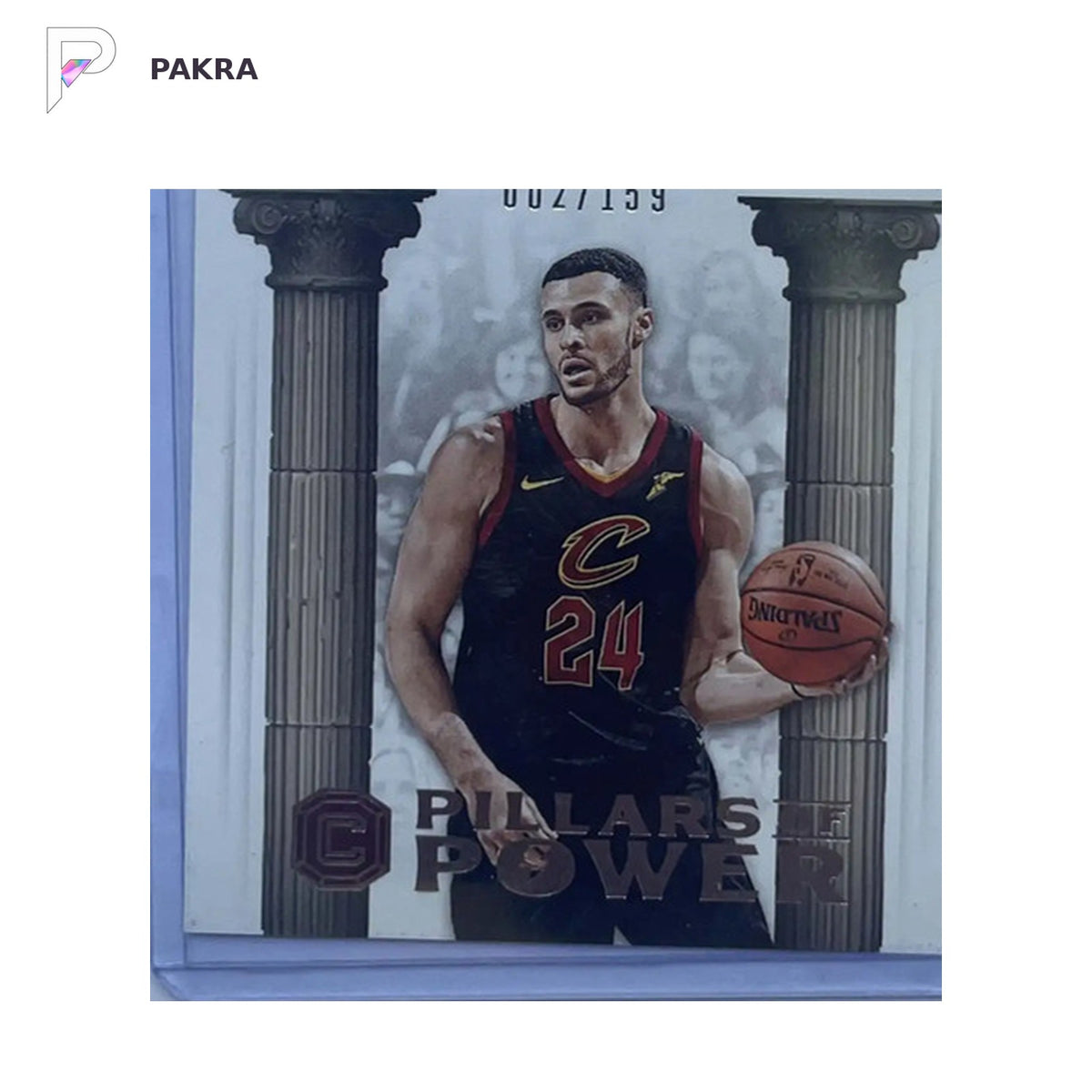 2017 Panini 2017-18 Panini Cornerstones Larry Nance Jr. AUTO 002/159 shown on a white PAKRA background.
