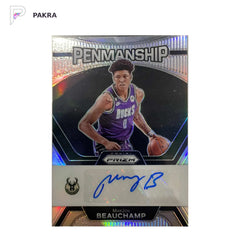 2022 Panini Penmanship Autograph(Auto) MarJon Beauchamp AUTO shown on a white PAKRA background.