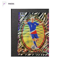 2024-25 Panini Select FIFA Cavan Sullivan #12 RC Rookie Future Zebra Prizm shown on a white PAKRA background.