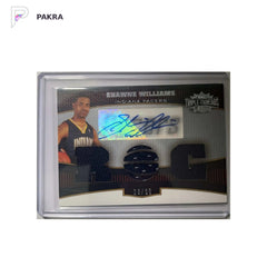 2009 Panini 2009 Topps Triple Threads Shawne Williams RC AUTO 29/99 shown on a white PAKRA background.