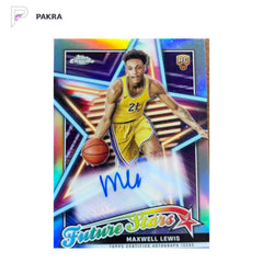 2023-24 Topps Chrome FutureStars Autographs #FSAMLMaxwell Lewis Auto - BSK shown on a white PAKRA background.