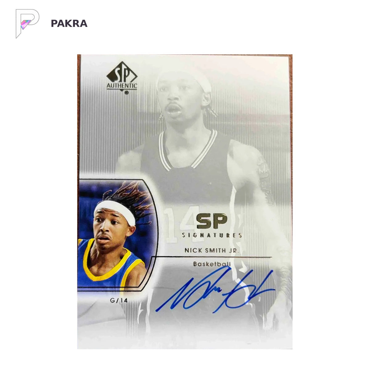 Upper Nick Smith Jr AUTO 02SP-NS SPSIGNATURES shown on a white PAKRA background.