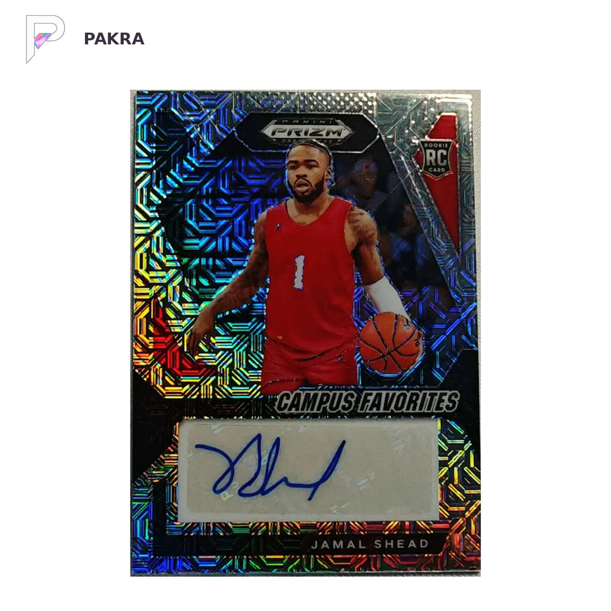 Euroleague Prizm 2023/24 Mojo Auto /25 Shavon Shields shown on a white PAKRA background.