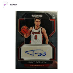 2022-23 Panini Prizm Draft Picks Jimmy Boeheim PrizmAuto #DP-JIM Syracuse shown on a white PAKRA background.