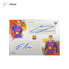 2026 DAKA Lamine Yamal Fermin Lopez Dual Auto 01/05 Barcelona FinalWhistle shown on a white PAKRA background.