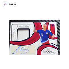 2024-25 Panini Immaculate Cavan Sullivan Relic Patch Auto Rookie RC /25 RPA shown on a white PAKRA background.