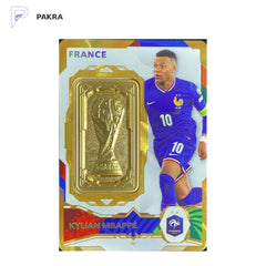 2026 Panini Kayou FIFA World Cup Kylian Mbappe Trophy of Glory 29/59 SSP shown on a white PAKRA background.