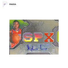 2007-08 Upper Deck NBA SPx Stephane Lasme RC Rookie Patch Auto RPA 640/725 shown on a white PAKRA background.