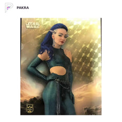 2025 Topps Chrome Star Wars Debut Superfractor Melna Skeleton Crew 1/1 shown on a white PAKRA background.