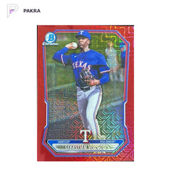 2026 Topps Bowman Chrome Sebastian Walcott Red Mojo REF 3/5 #BCP-231 shown on a white PAKRA background.