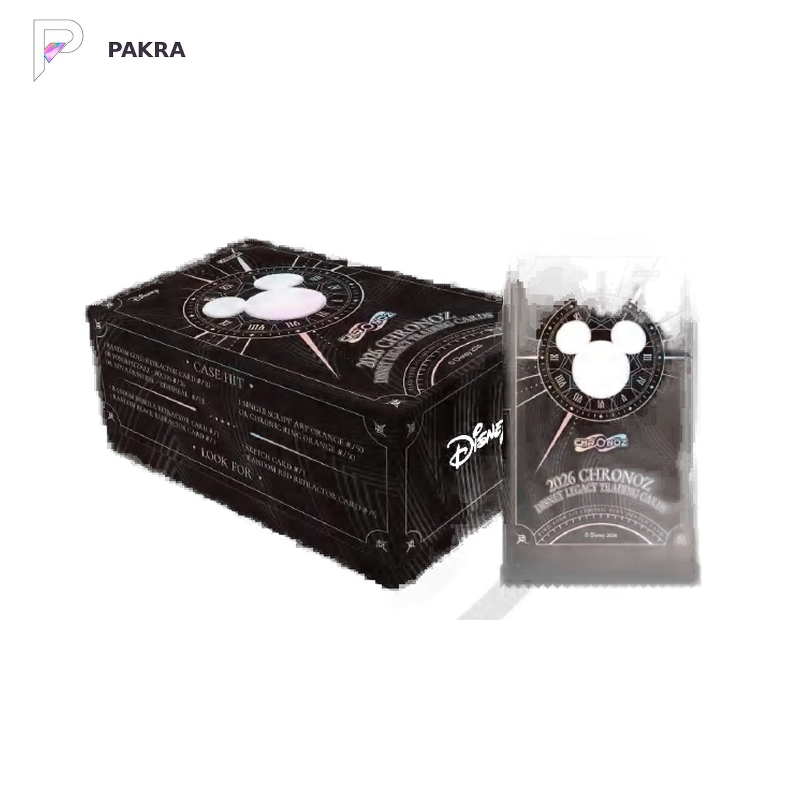 Card.fun 2026 ChronoZ Disney Legacy Trading Cards - Sealed Case of 10 Boxes, official product image on a white PAKRA background.