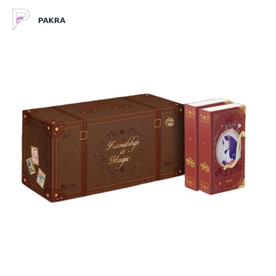 KAYOU My Little Pony Chinese Star Edition 1 FX01 T5W1 brown display box and Rarity mini-box on white with PAKRA logo; live break only
