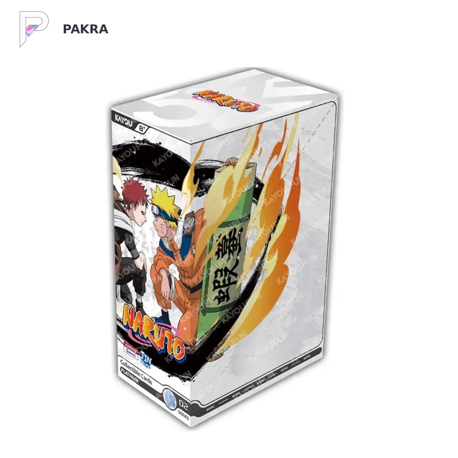 KAYOU Naruto Smriti Chapter Jin SEA Series 2 Platinum Display Box, official product image on a white PAKRA background.
