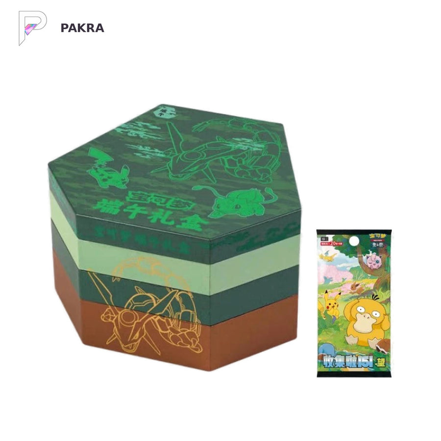 Pokémon TCG 2025 Collect 151 Dragon Boat Festival Collector's Gift Box - Simplified Chinese, official product image on a white PAKRA background.