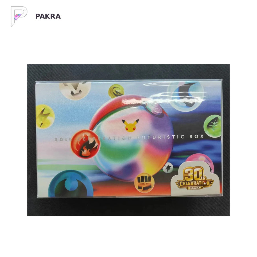 Pokémon TCG 30th Celebration Futuristic Gift Box - Simplified Chinese, official product image on a white PAKRA background.