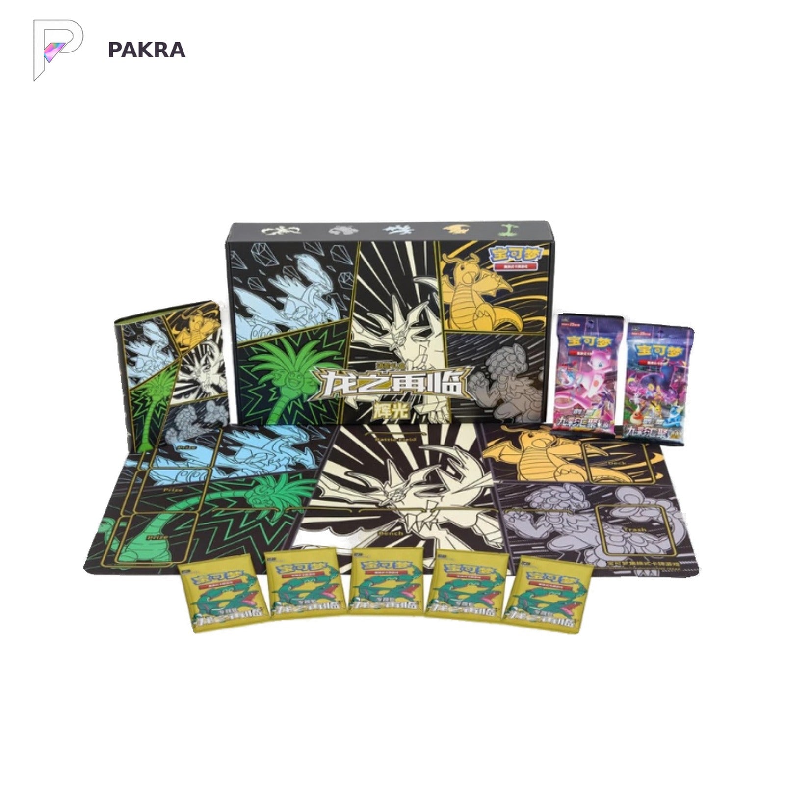 Pokémon TCG Alolan Exeggutor Dragon Return Gift Box - Simplified Chinese, official product image on a white PAKRA background.