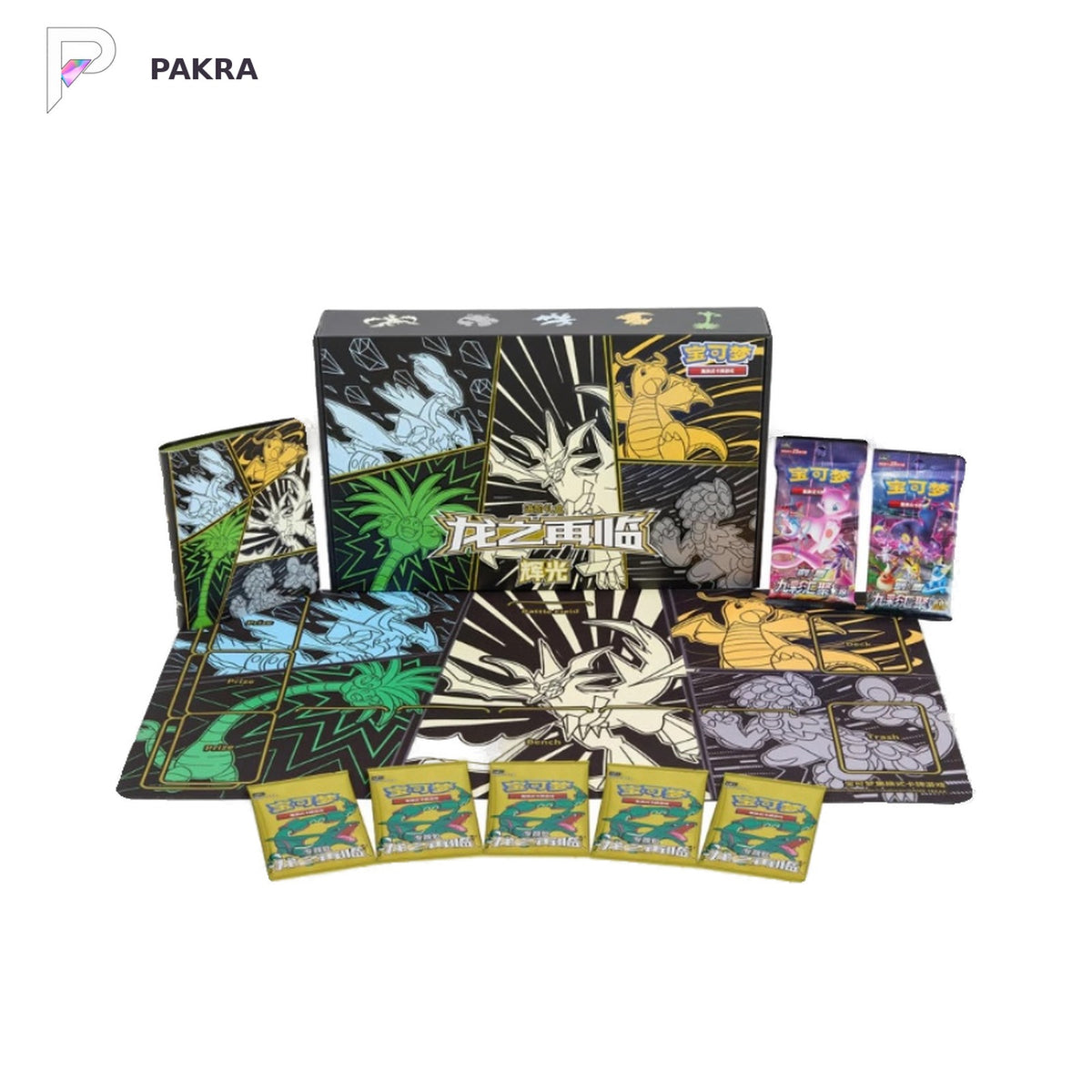 Pokémon TCG Alolan Exeggutor Dragon Return Gift Box - Simplified Chinese, official product image on a white PAKRA background.