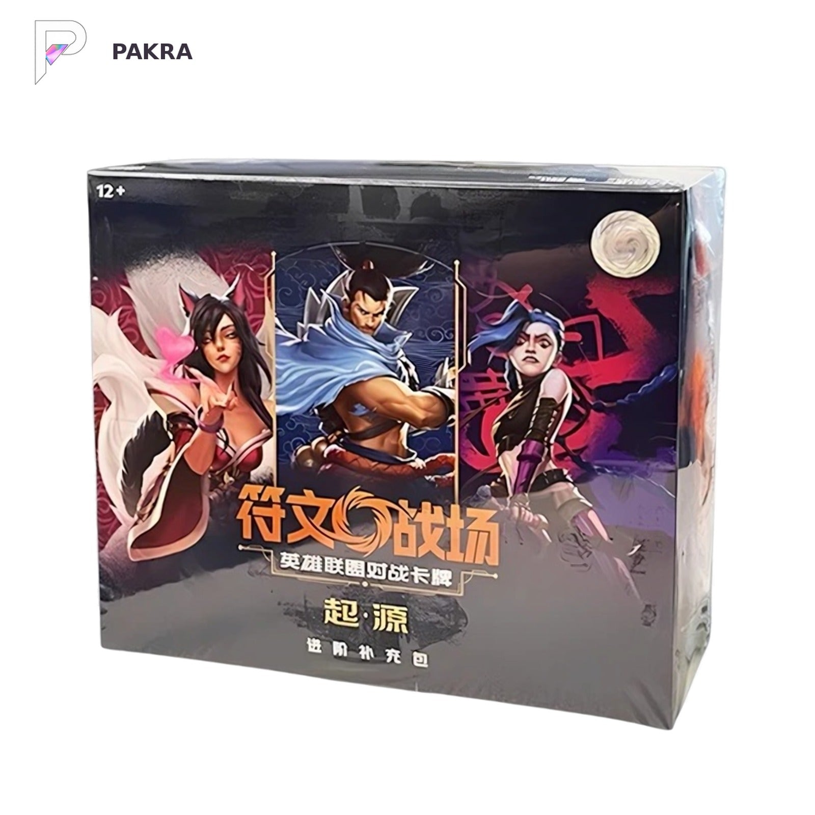 Riftbound Origins Jumbo Booster Box - Simplified Chinese - Sealed Case of 12 Boxes, official product image on a white PAKRA background.