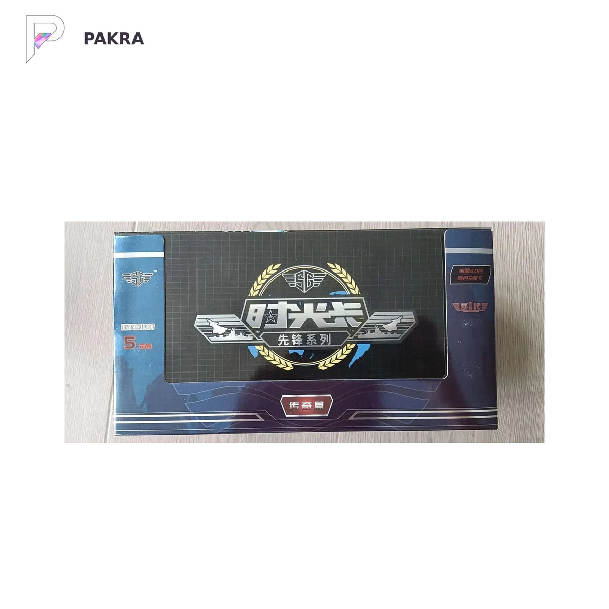 Time Card Pioneer Series Collectible Card Box, official product image on a white PAKRA background.