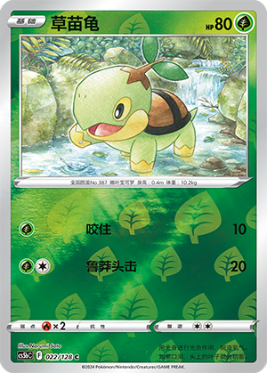 Turtwig CS5bC-022 C Foil — Simplified Chinese Pokémon card