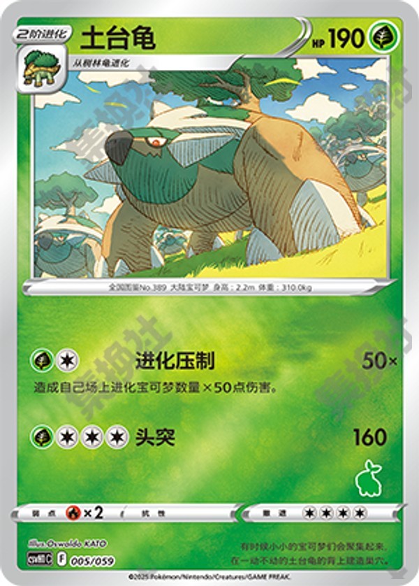 Torterra CSVH1C-005/059 Unmarked Foil — Simplified Chinese Pokémon card