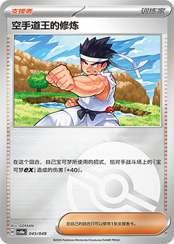 Black Belt's Training CSVH4eC-045/049 Unmarked Poké Ball Foil — Simplified Chinese Pokémon card