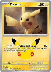 Pokémon Pikachu 30C-049/128 — English Single Card