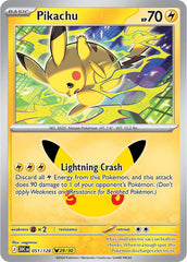 Pokémon Pikachu 30C-051/128 — English Single Card