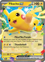Pokémon Pikachu ex 30C-053/128 — English Single Card
