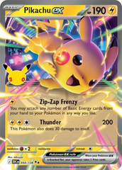 Pokémon Pikachu ex 30C-054/128 — English Single Card