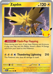 Pokémon Zapdos 30C-055/128 — English Single Card