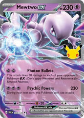 Pokémon Mewtwo ex 30C-064/128 — English Single Card