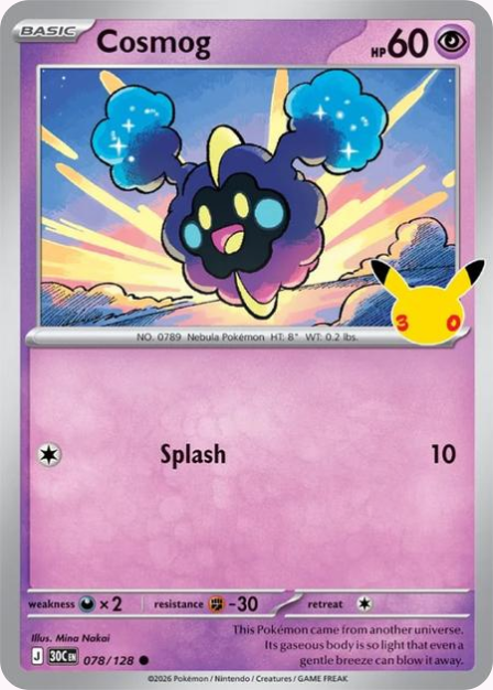 Pokémon Cosmog 30C-078/128 — English Single Card