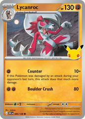 Pokémon Lycanroc 30C-085/128 — English Single Card