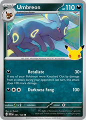 Pokémon Umbreon 30C-091/128 — English Single Card