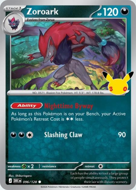 Pokémon Zoroark 30C-096/128 — English Single Card
