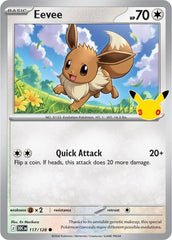 Pokémon Eevee 30C-117/128 — English Single Card